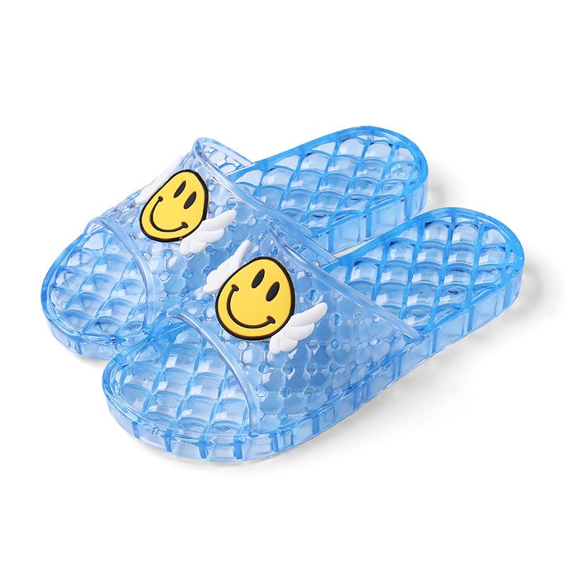 Women's Non-Slip Crystal Clear Mid-Heel Slippers - Comfortable & Foot-Friendly for Bathing & Home Use