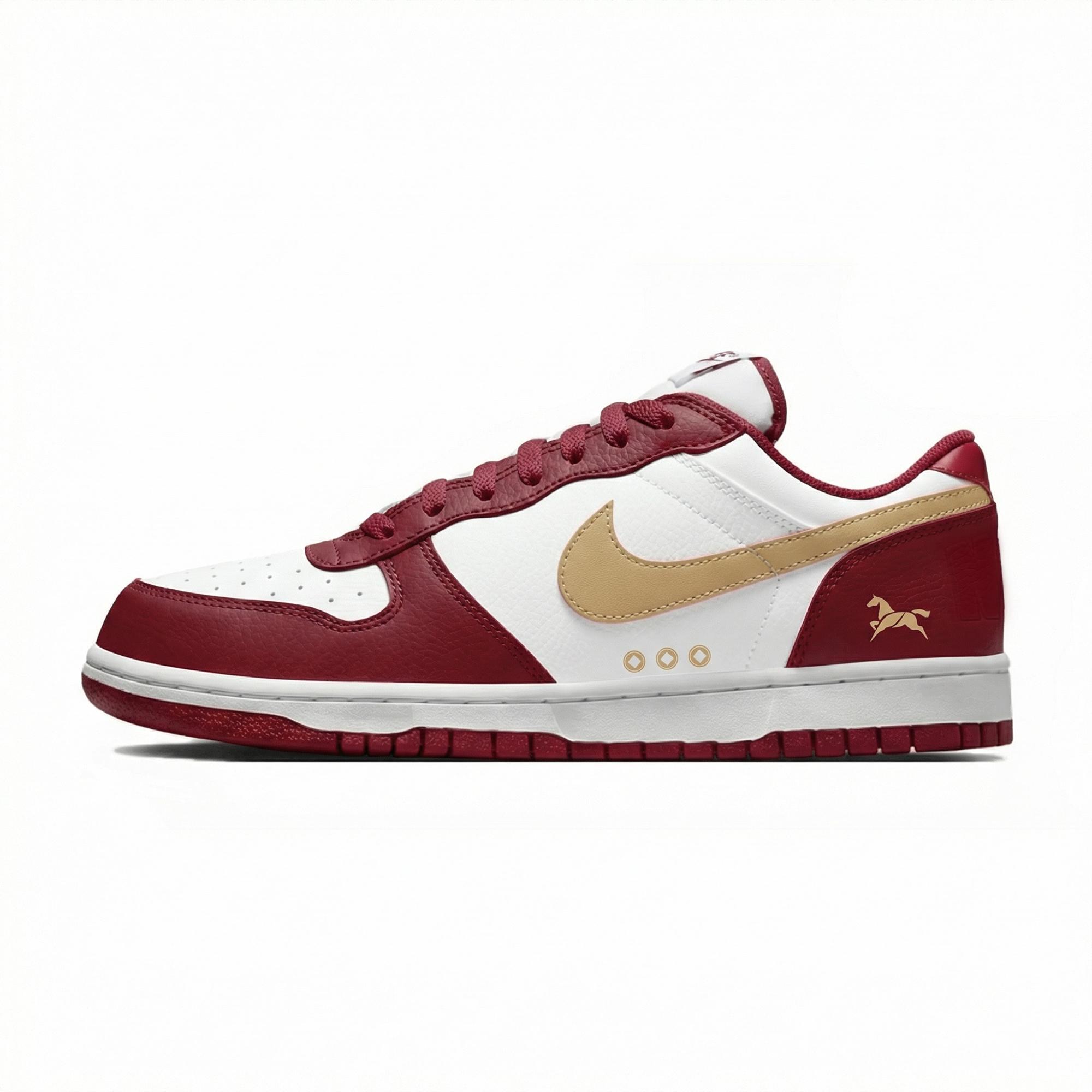 Nike Big Lemon Joy Abrasion Resistant Breathable Low top Skateboard Shoes Men s Red 355152-150(Team778-) 42.5