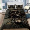 Black SKULL Bedding Set Soft Duvet Cover Bed Clothes Gift