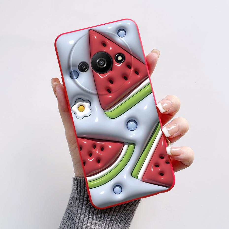 For Funda Redmi A3 Case Redmi A3 2024 Back Cover Stylish Painted Soft Silicone Phone Case for Xiaomi Redmi A3 A 3 RedmiA3 Bumper