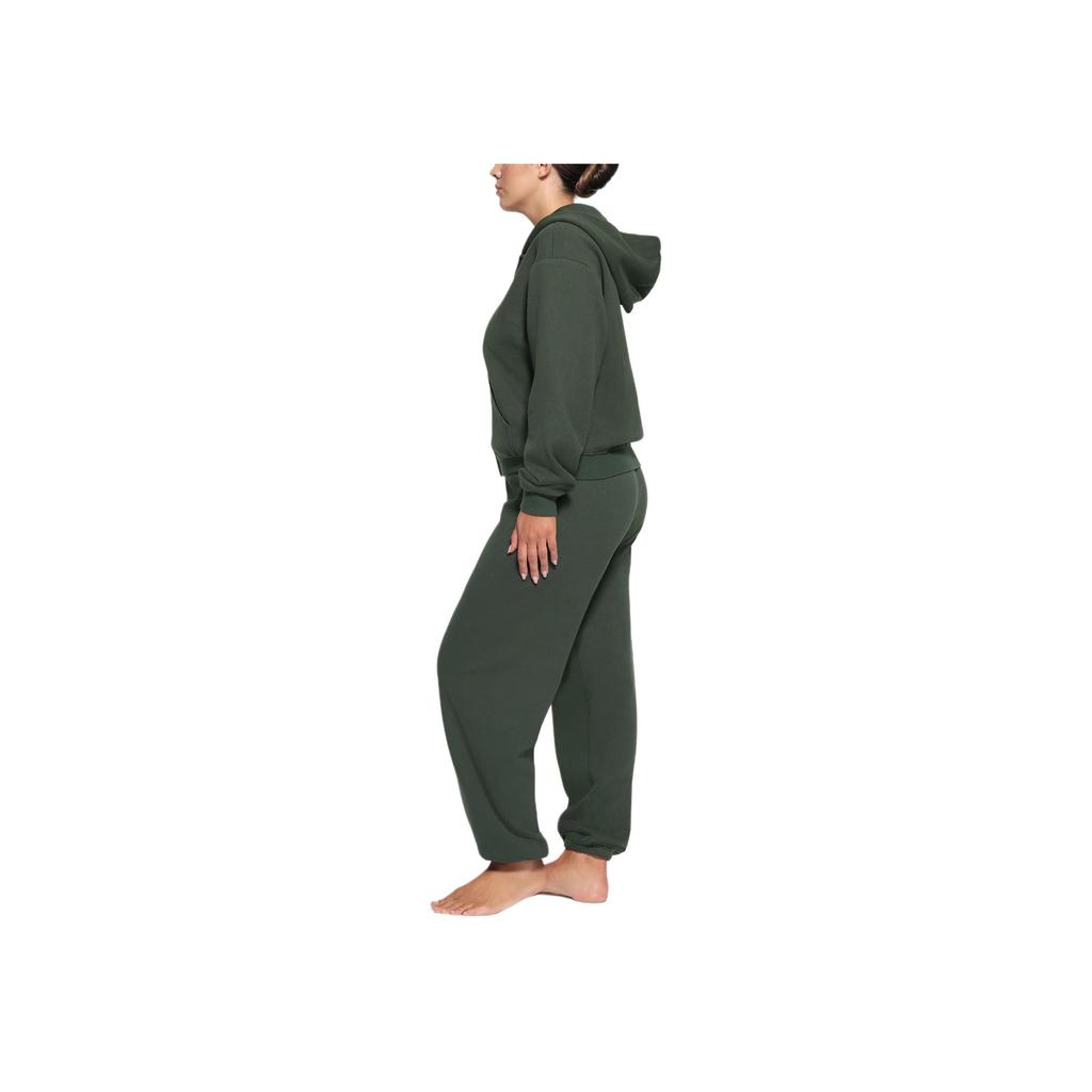 Skims Cotton Fleece Classic Zip Up Hoodie Women hoodies Spruce TP-ZUP-4476-SPR