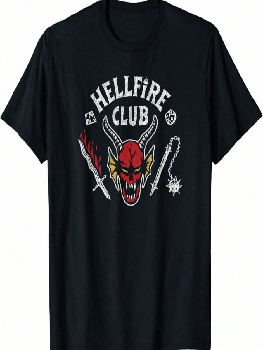 4 Hellfire Club Skull & Weapons T-Shirt.Jpg S