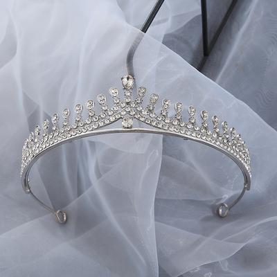 Crystal Crown Economical Alloy Rhinestone Headband  Elegant Bridal Wedding Headwear