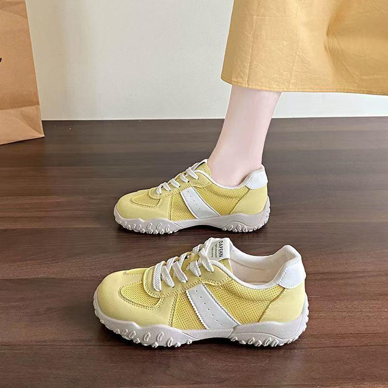 Thick-soled Women's New Autumn Mesh Breathable Sports and Leisure Wear-resistant and Versatile Height-increasing German Training Board Shoes