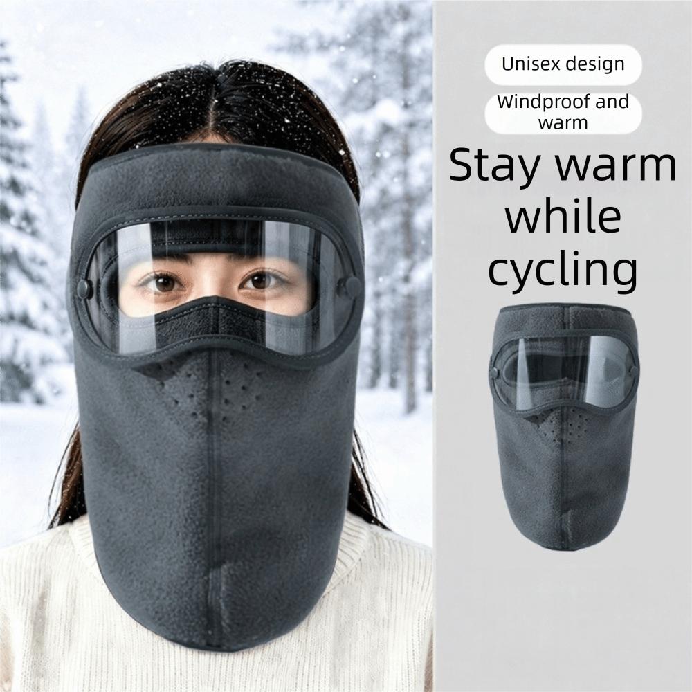 Plush Full Face Cover Soft Goggles Mask Face Cover Winter Cycling Mask  Riding