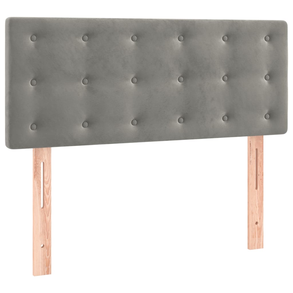Vidaxl Bed Headboard, Light Gray, 80X5X78/88 Cm, Velvet