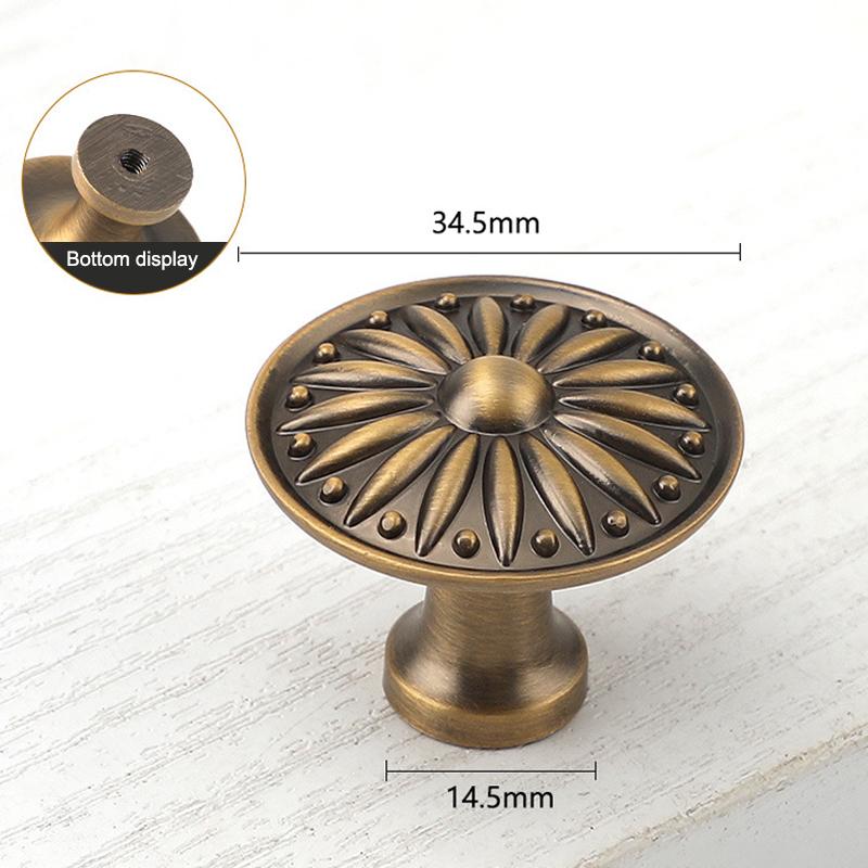 Messing Möbelscharniere Französisches Vintage-Design Hochwertige Schrankknöpfe Schrankschubladen Griffknauf