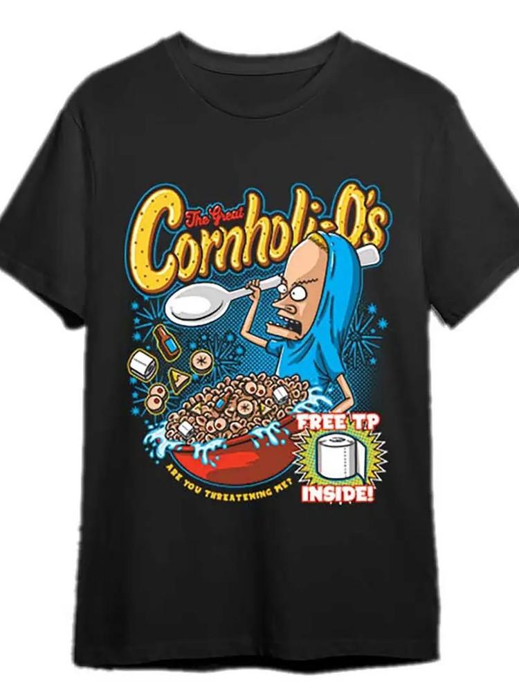 

Cornhole Mouth and Bart T-Shirt Men039;s Short Sleeve Printed T-Shirt Collection B Unisex T-Shirt XXL