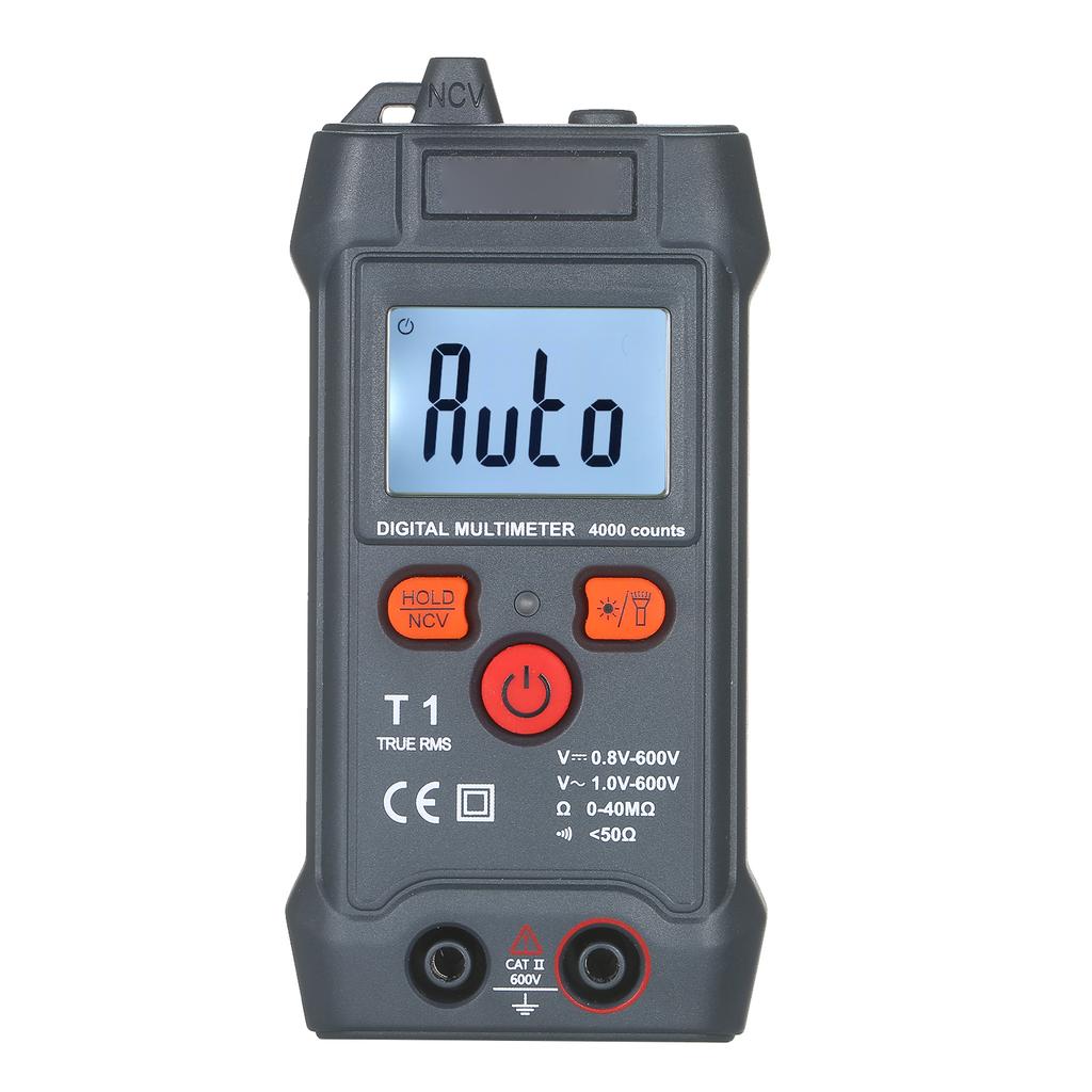 NJTY Palm size LCD Digital Multimeter Auto Range NCV 4000 Counts True RMS Smart Universal Tester 600V Voltmeter Ohm and