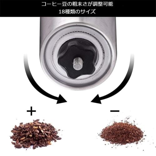 Bærbar 304 rustfritt stål manuell kaffekvern med keramisk morter for svart pepper og sichuanpepperpulver, ideell for utendørs bruk