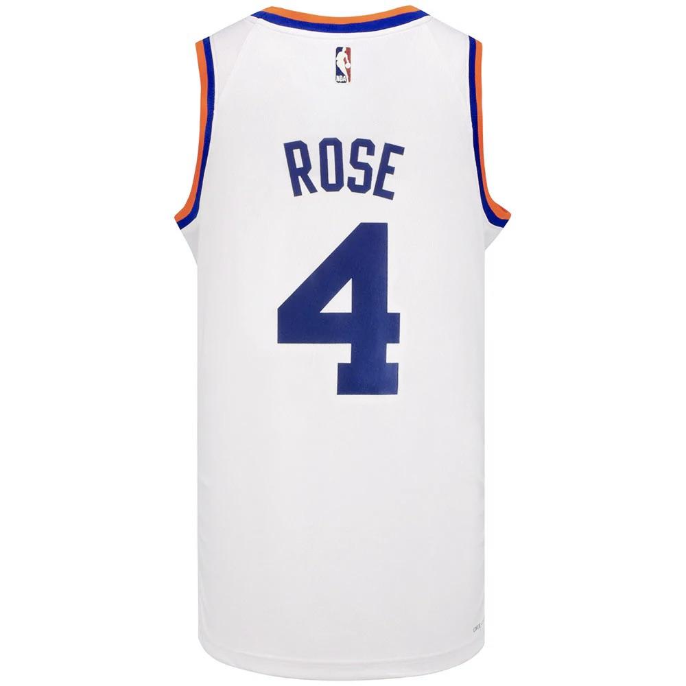 Nike NBA New York Knicks Rose 4th 2021 To 2022 Season 75th Anniversary Retro Crew Neck Sleeveless Basketball Jersey Men jersey DB4122-100