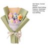 Handmade Crochet Flower Bouquet Wildflowers Bouquet Gifts for Mom Birthday Anniversary Small Puff Wife Best Friend