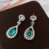 Gica Gema Paraiba Earrings 925 Sterling Silver 9*11mm Drop Earrings Unique Design Romantic Fine Jewelry Wedding Party Gifts New Trend