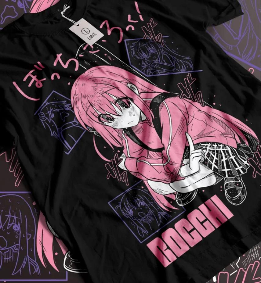 Hitori Gotou Bocchi The Rock Tričko Kawaii Yamada Nijika Ijichi Anime Tričko