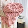 Bed Suppiles Solid Color Flannel Blanket Comfortable Warm Blanket Soft Thickened Office Nap Blanket Home