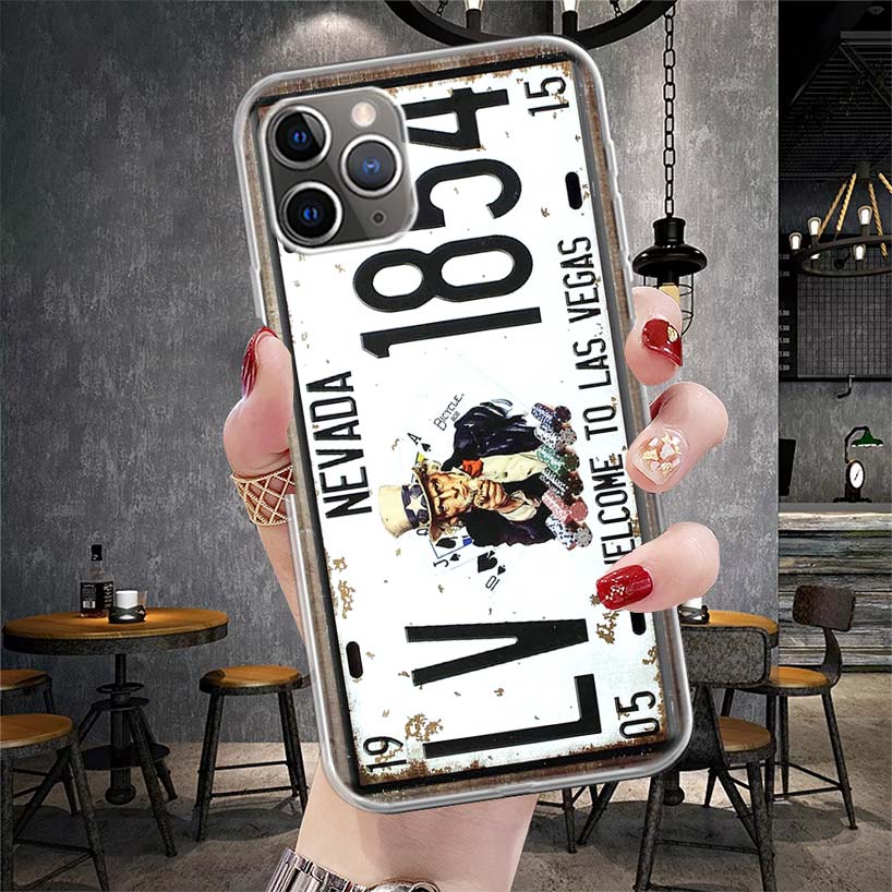 License New York Plate Number Soft Phone Case For IPhone 11 17 Air 16E 16 Pro Max 15 + 14 Plus 13 Mini 12 Apple 7 SE 8 Fundas Co