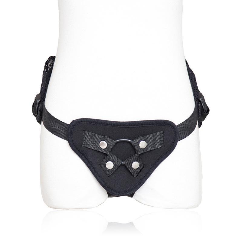 Lace Chastity Panties with Silicone Restraints & Neoprene SM Accessory for Adult Play