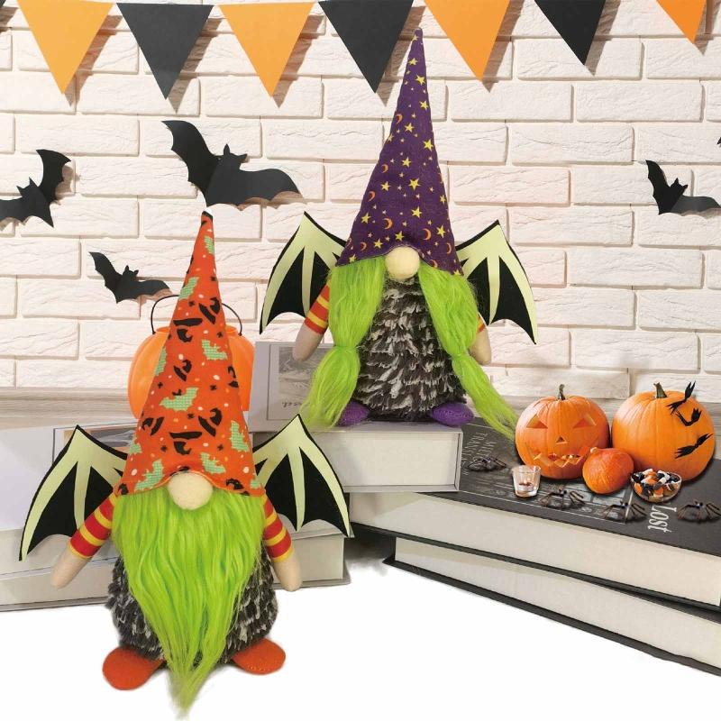 Luminous Halloween Gnomes Plush for Doll, Elf Dwarf Faceless for Doll for Hallow