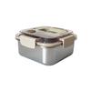 Bento Lunch Box Adults Stainless Steel Food Containers With Non-Slip Metal Food Containers With Lids
