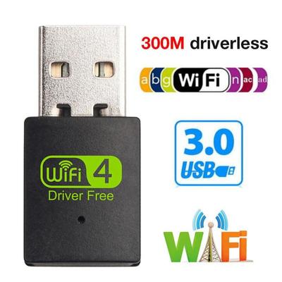300M Wireless Network Card USB Wireless WiFi Receiver 300Mbps USB Driverless Transmitter Mini Free