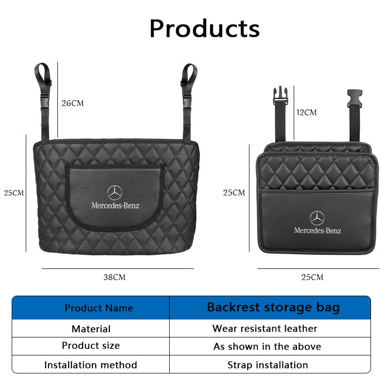 GLC GLB Auto Leder Aufbewahrungstasche Sitzlehne Organizer Box Mülleimer Für Mercedes Benz AMG W203 W206 W220 W205 W211 W212 W201