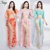 Huayu 2025 Belly Dance Long Dress Set: Fashionable Practice & Performance Outfit for Women