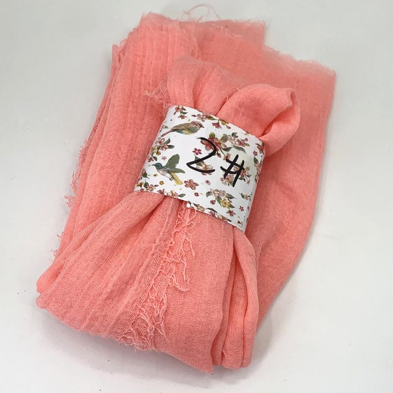 Women Cotton Scarf New Summer Girls Solid Color Sunscreen Thin Scarves Soft Shawl Foulard Viscose Spring Lady Wrap Shawls