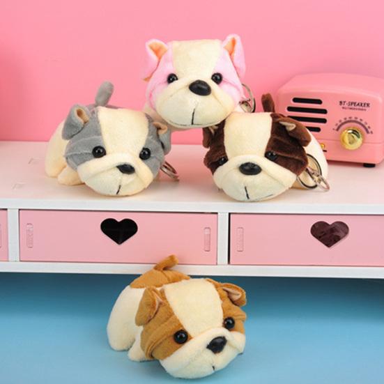 Shar Pei Keychain Fluffy Vivid Appearance Decoration Pendant Accessories Dog Keyring for Bag