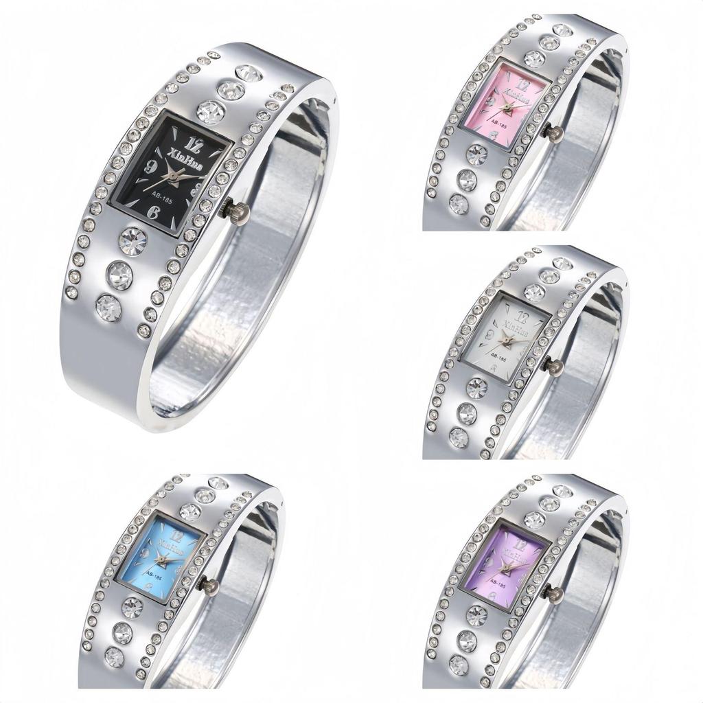 Women Bracelet Watch Xinhua Quartz Wristwatch Crystal Fashion Silver Casual Drop Ship Stainless Steel Relojes Mujer Bangle Clock