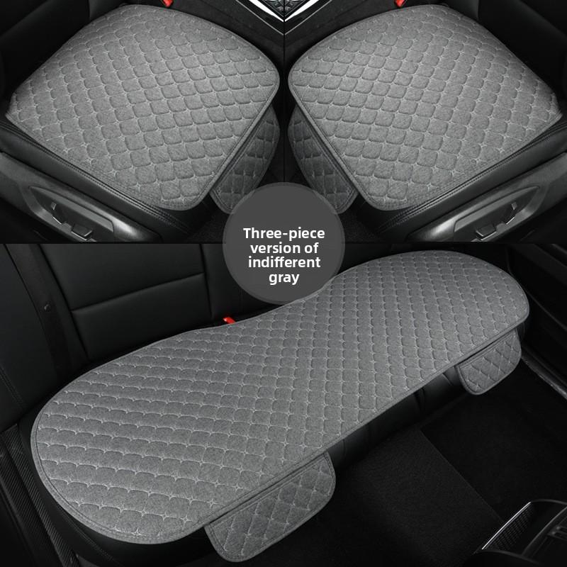 Car Seat Cushion Four Seasons Universal Non-slip Single + Backrest, Three-piece Set