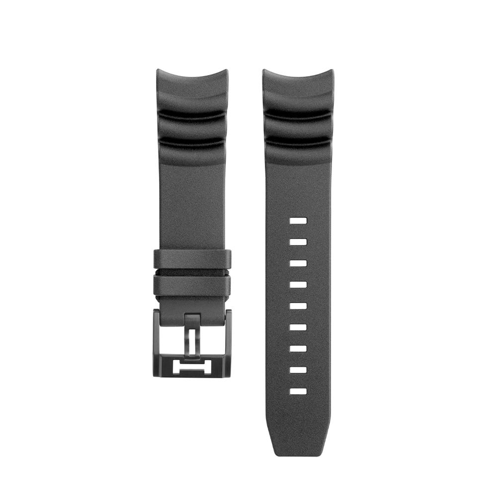 [Hamilton] Black Rubber Strap 22mm H6000001231