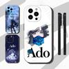 A-Ado Japanischer Sänger Handyhülle Für iPhone 16,15,14,13,12,11 Pro,Max,Plus,X,XS,XR,SE,Mini Transparent Silikon Weich