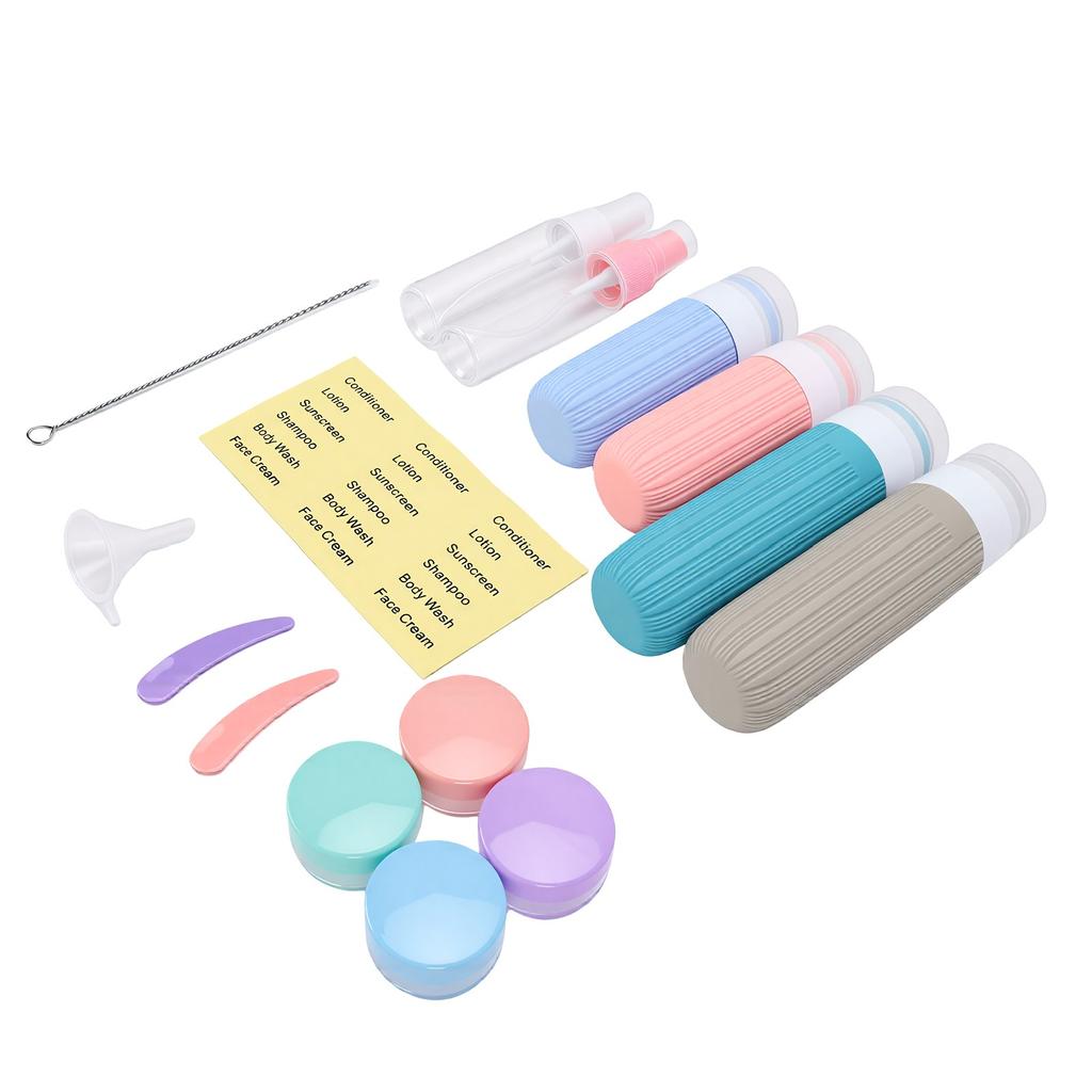 Travel Bottles for Toiletries Leakproof Squeezable Silicone Toiletry Containers for Shampoo Conditioner Portable