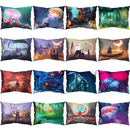 

Фэнтези Грибной Лес Луна Кабина Наволочка Чехлы для дома Автомобиль Диван Декор