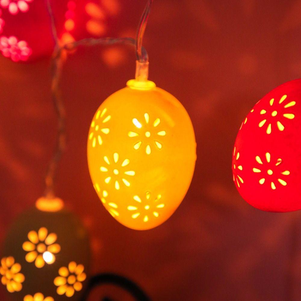 New 1.5M 10LED Easter LED String Warm Light Colorful Festival Lamp DIY Eggs Chick Carrot Garland Lights Party