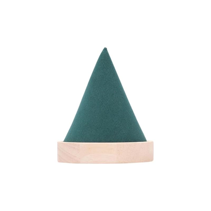 Stylish Wood and Velvets Cone Shaped Storage Stand Suitable for Bracelets Enhancing Decors with Efficient Organization