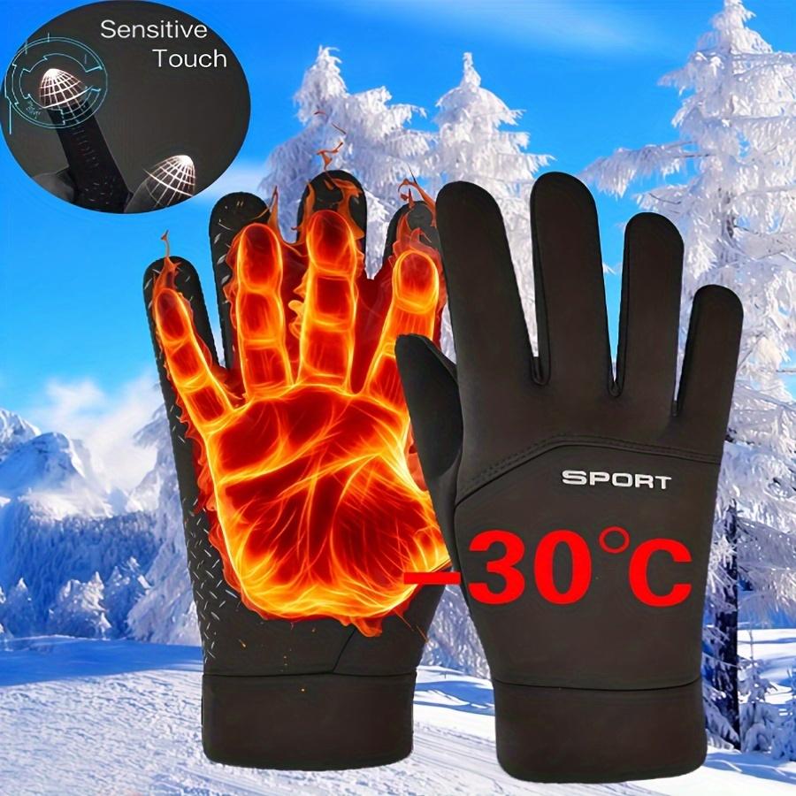 Warm touch screen winter gloves, durable for cold weather cycling and skiing, fashionable design outdoor sports, winter accessories and equipment