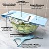 5 in 1  Slicer for Kitchen, Vegetable Cutter with Multi Blade for Potato Chips, Julienne, Shredder & Peeler, Blue