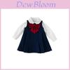 Korean Style Girl Child Dress Suit With Soft Polyester Fabric For Spring And Autumn Play