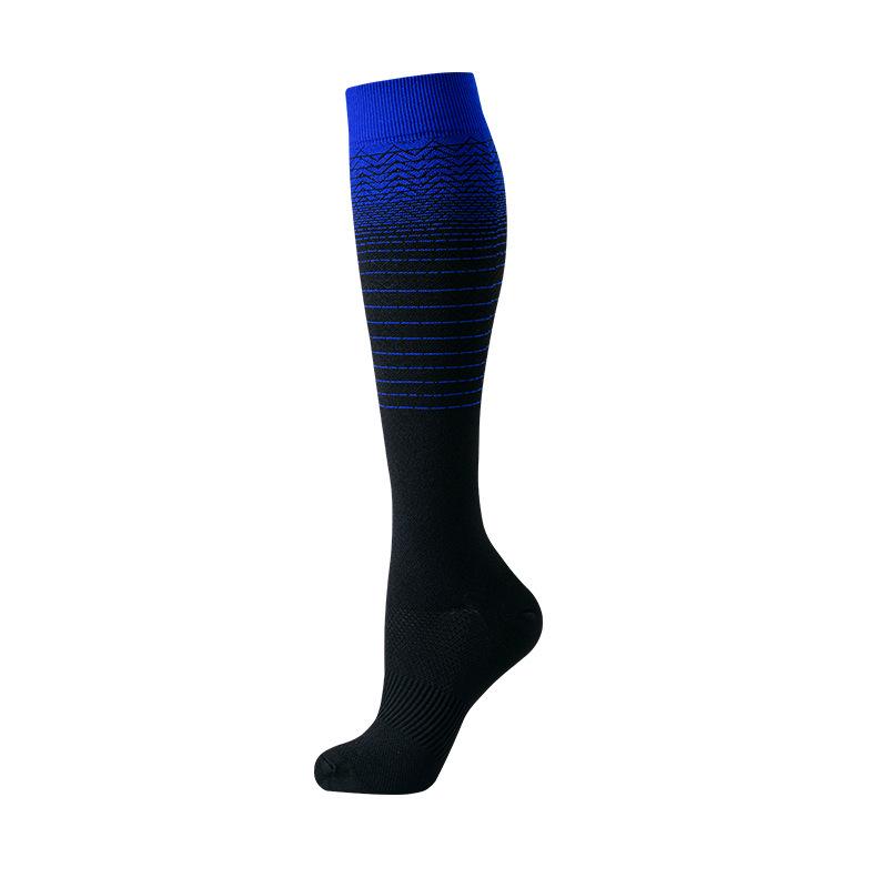 Unisex Striped Compression Cycling Socks – Elastic, Stylish, and Supportive for Fitness and Beautiful Legs