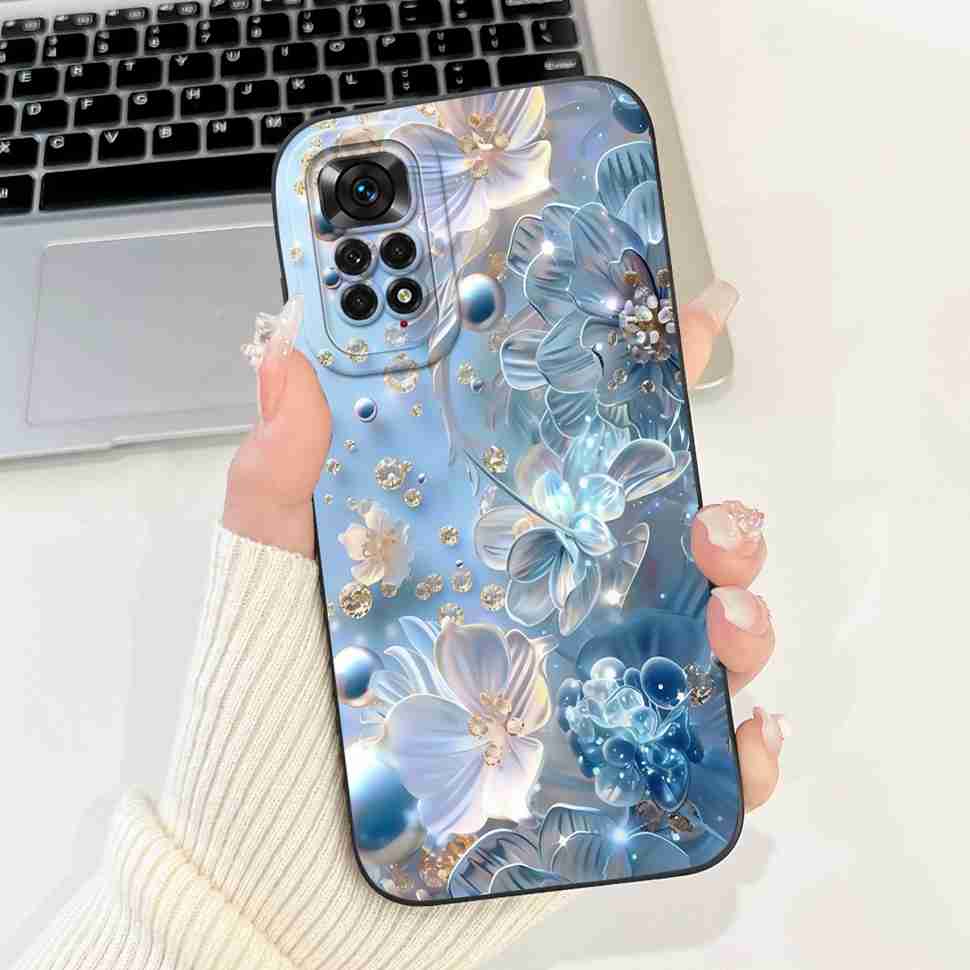 Cute Girl Cover For Xiaomi Redmi Note 11 Pro 4G Casing Soft Silicone Fundas Case For Redmi Note 11 Note11 Pro Cover Coque