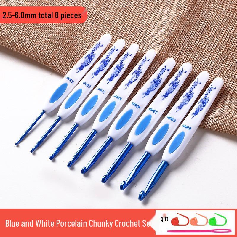 Beginner Soft-Grip Crochet Hook Set for DIY Knitting and Micro-Hooking