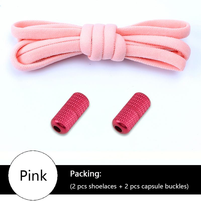 Colorful Elastic Semicircle No-Tie Shoe Laces for Sneakers Kids & Adults Metal Lock Lazy Laces Boot Shoe Strings
