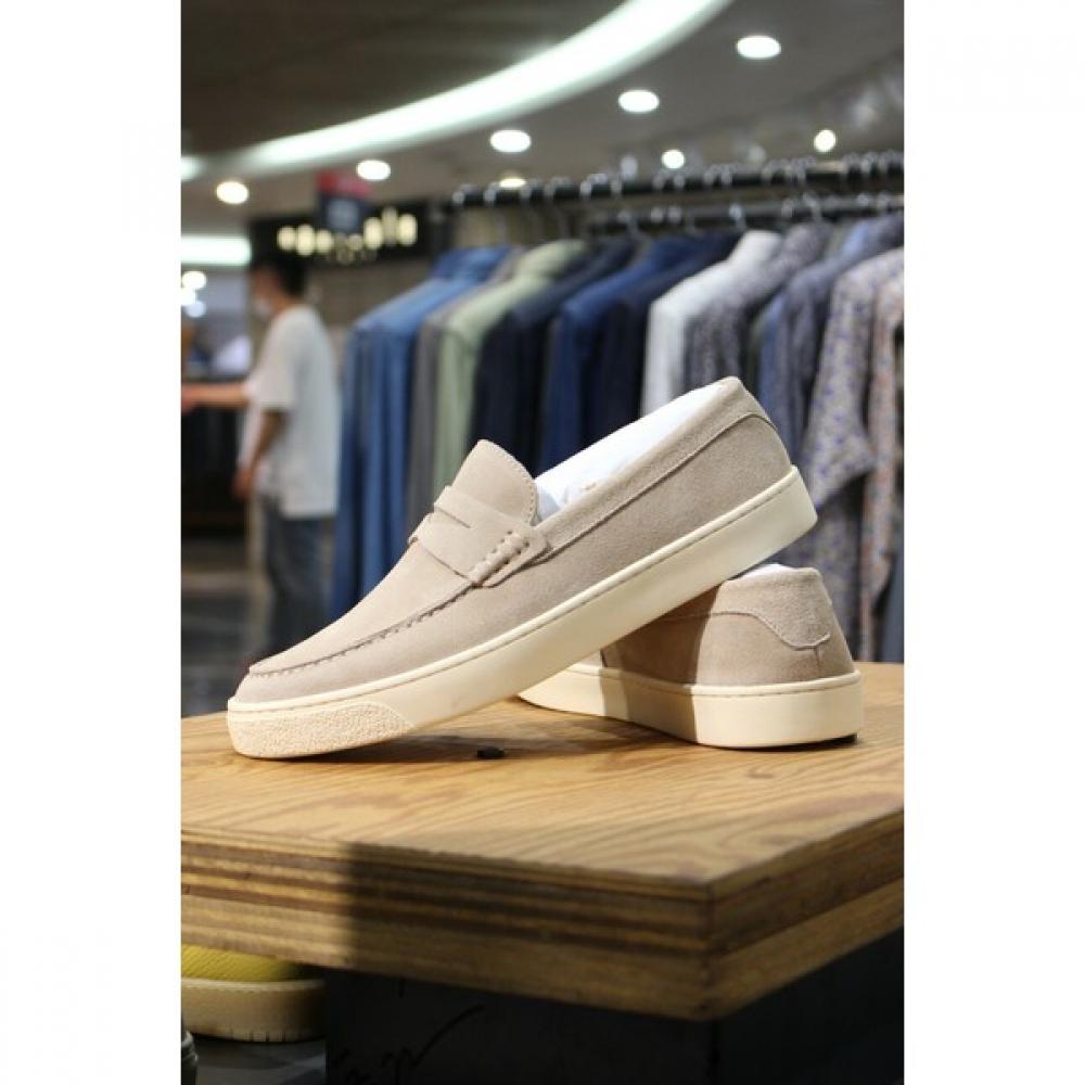 Pani Kare Mario Light Beige Cowhide Suede Loafer M Gfo01be