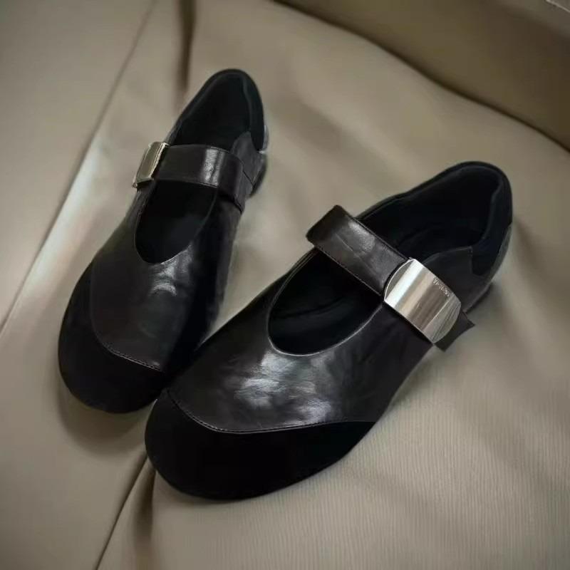 [J] Fashion Women's Black Classic Round Head Temperament Versatile Small Single Shoes 4X