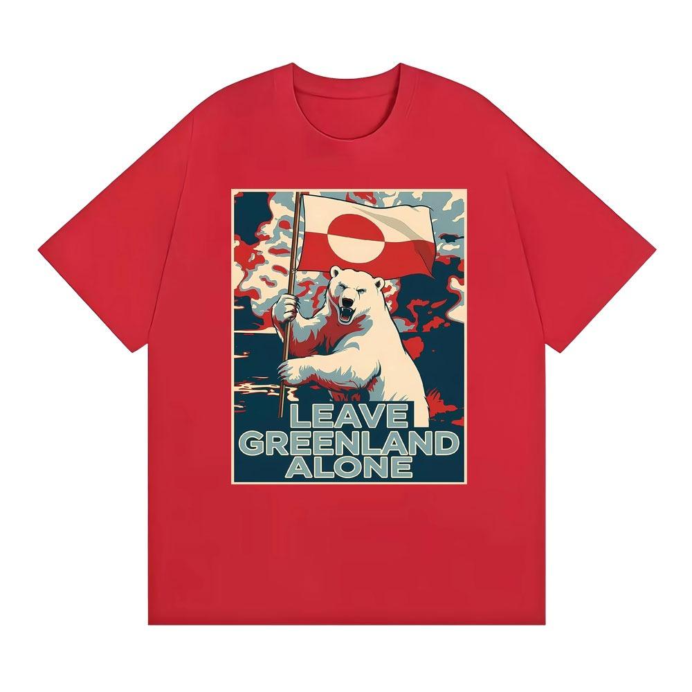 

Leave Greenland Alone Vintage Graphic Tee Shirt Unisex Hip Hop Gothic Tshirt Male Oversized 100 Cotton Comfort T Shirt Streetwear S