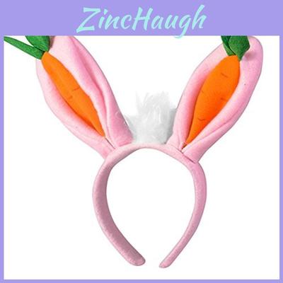 Cute Easter Bunny Ears Hairband With Carrot Bunny Shaped Headband