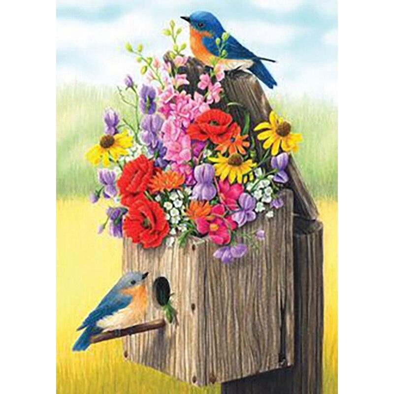 Neue 5D DIY Blumen Diamant Malerei Vogel Diamant Stickerei Tier Kreuz Stich Volle Runde Bohrer Wohnkultur Manuelle Geschenk