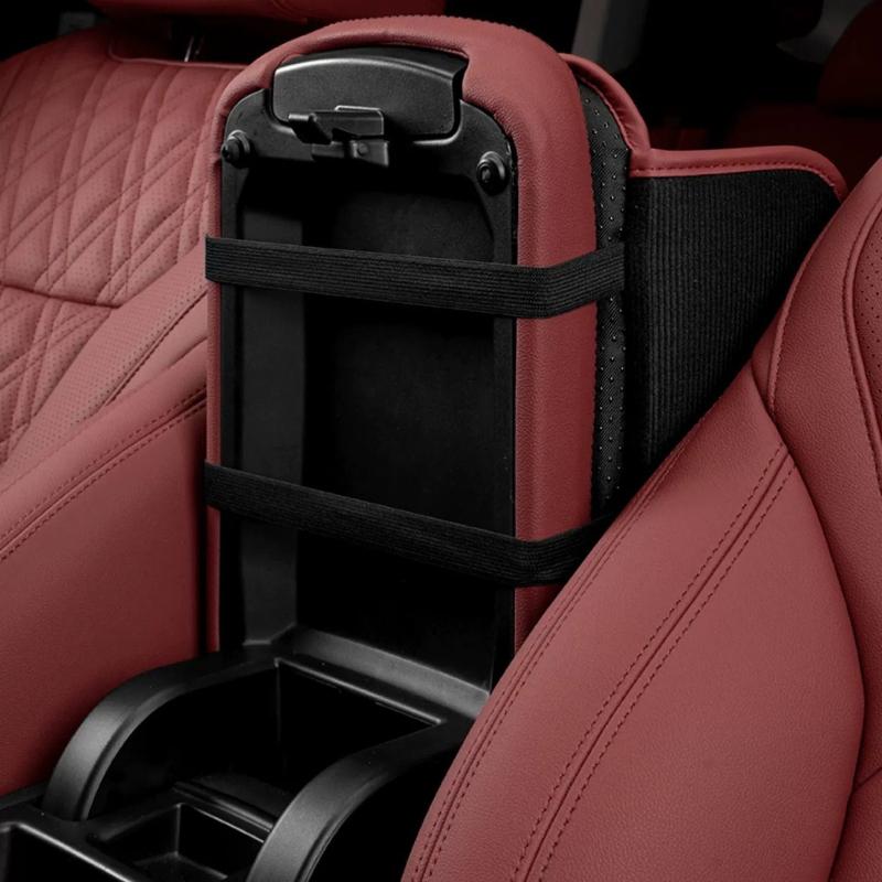 Car Armrest Box Pad, Multi-functional Side Bag Storage Bag, Leather Car Center Height-increasing Pad, Universal Armrest Pad Cove