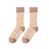 1 Pair Women Coral Velvet Socks Autumn Winter Fuzzy Thick Warm Fleece Mid-calf Socks Soft Fluffy Home Sleeping Slipper Socks